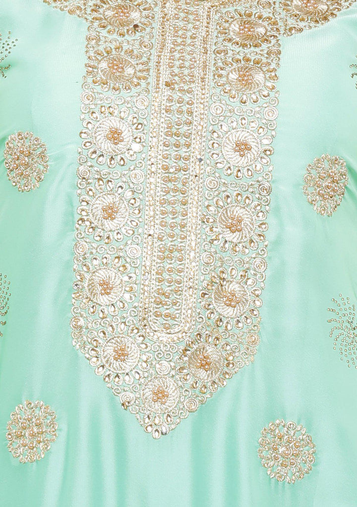 Fern Green Zari Designer Salwar Suit-Koskii