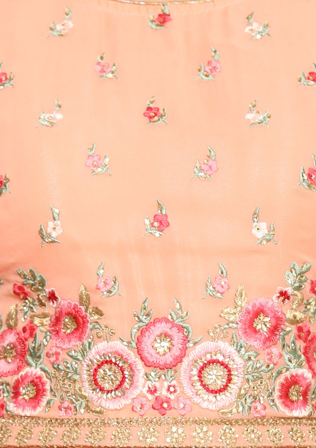 Peach Thread Work Net Designer Sharara-Koskii