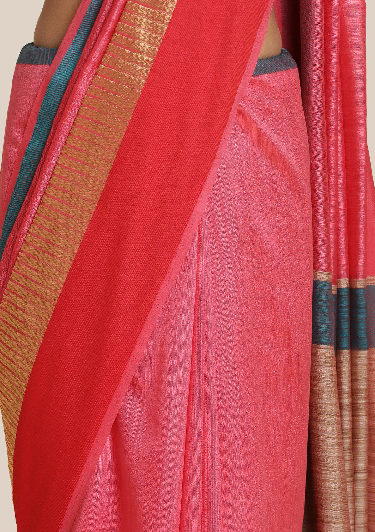 Multi Zariwork Art Silk Designer Saree-Koskii