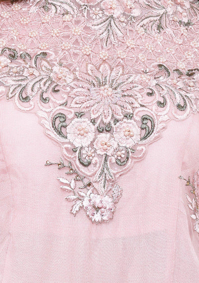 Pink Embellished Floral Designer Salwar Suit-Koskii