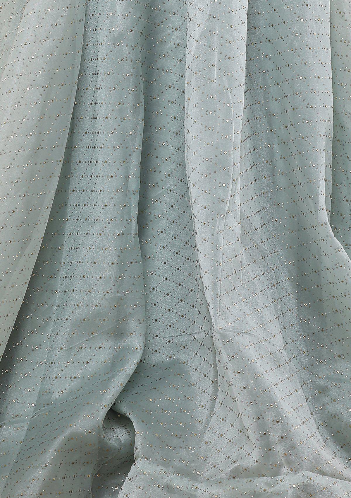 Teal Green Zari Work Silk Designer Lehenga-Koskii