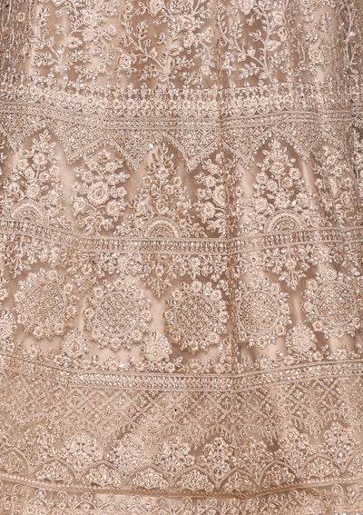 Gold Thread Work Silk Designer Lehenga-Koskii