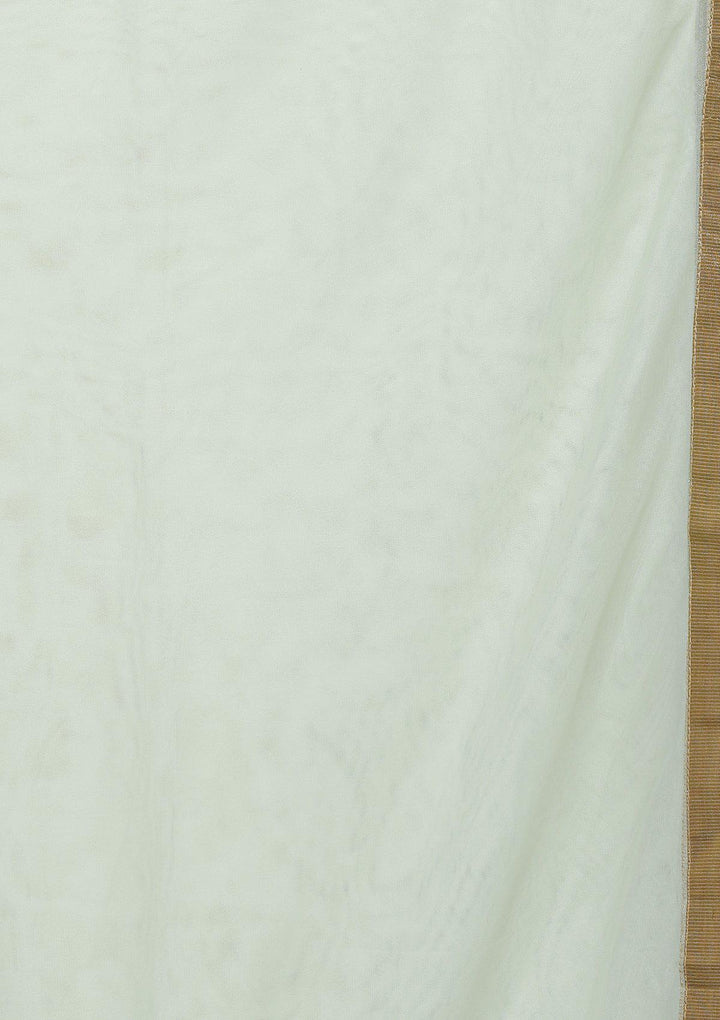 Mint Green Chequered Pearl Designer Lehenga-Koskii