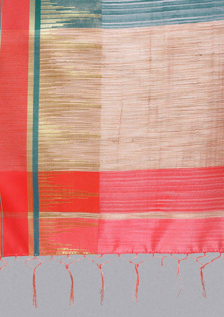 Multi Color Zariwork Art Silk Designer Saree-Koskii