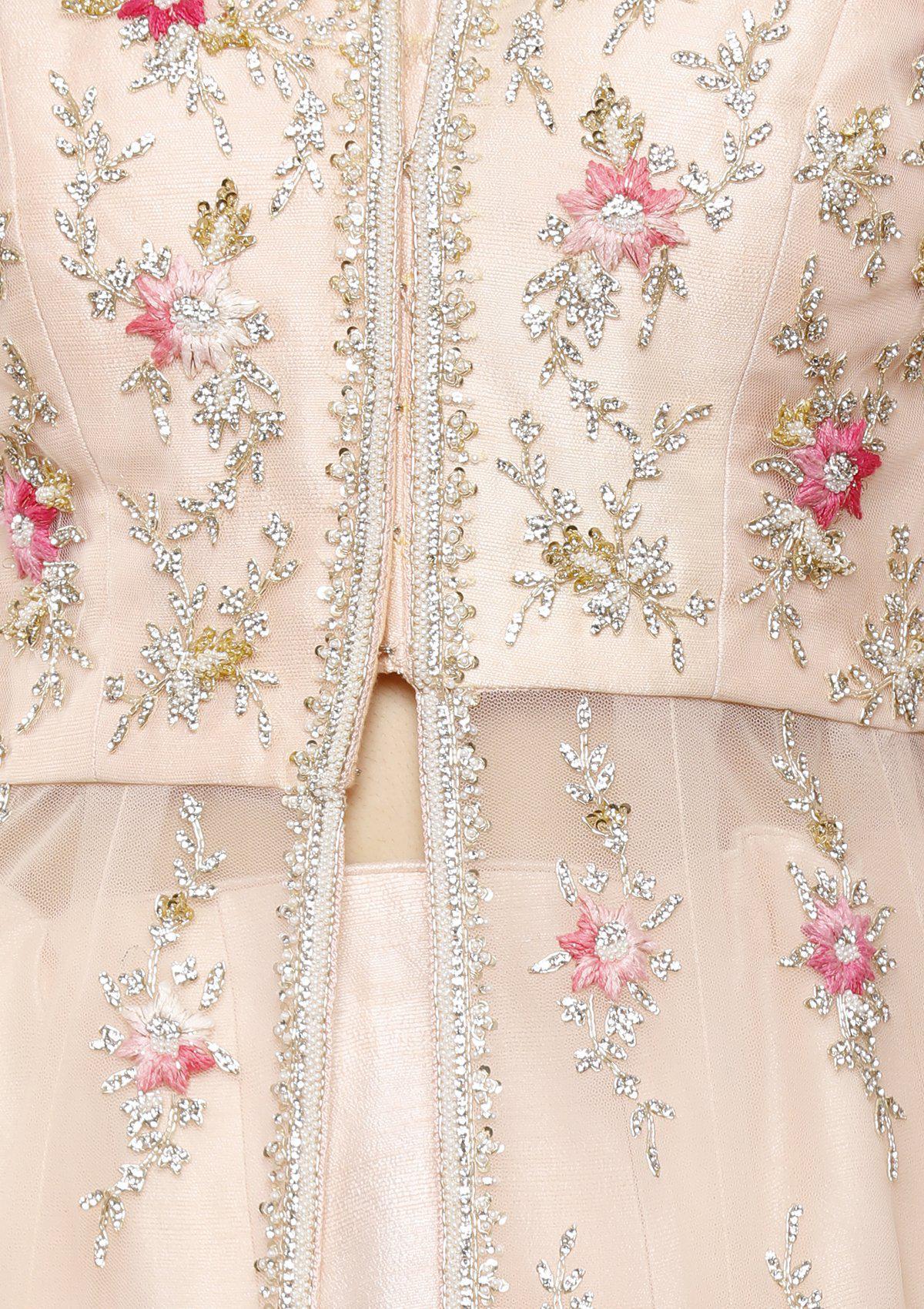 Blushing Pink Stonework Designer Gown-Koskii