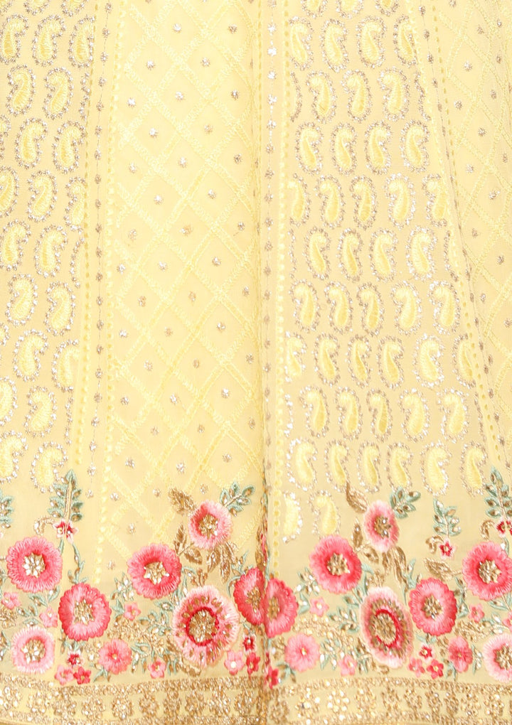 Yellow Thread Work Net Designer Sharara-Koskii