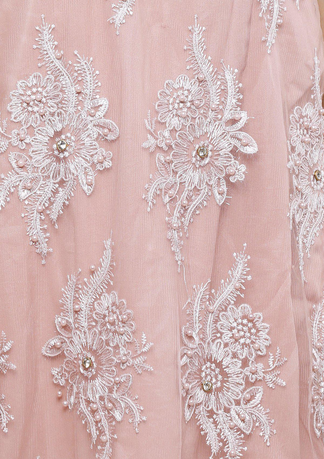 Koskii dusty rose floral salwar suit-Koskii