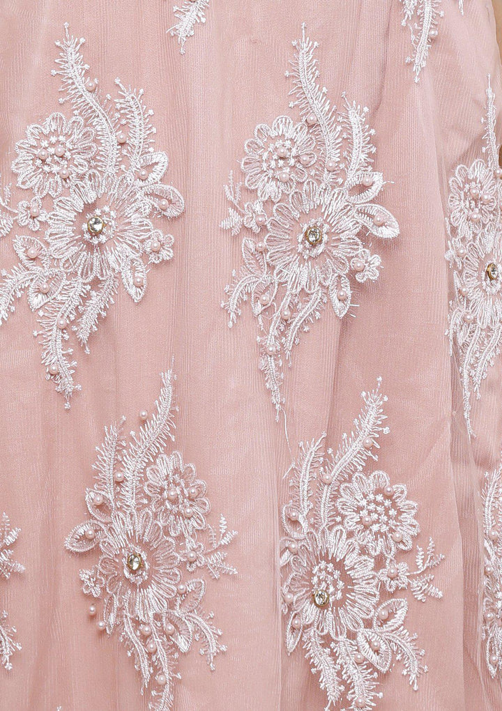 Koskii dusty rose floral salwar suit-Koskii