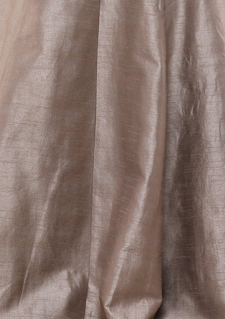 Beige Stone Work Silk Designer Lehenga-Koskii