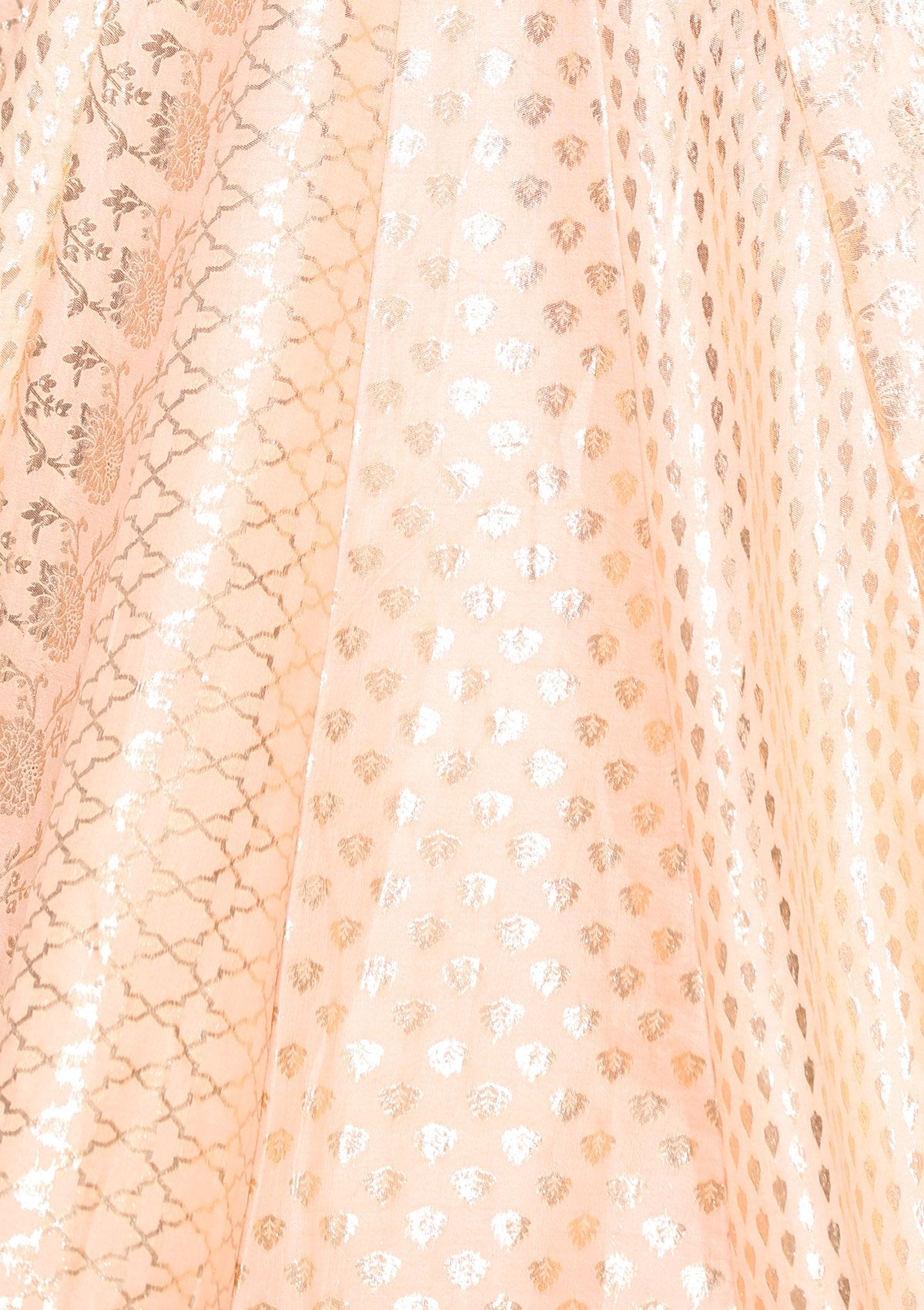 Pink Banarasi Silk Designer Lehenga-Koskii