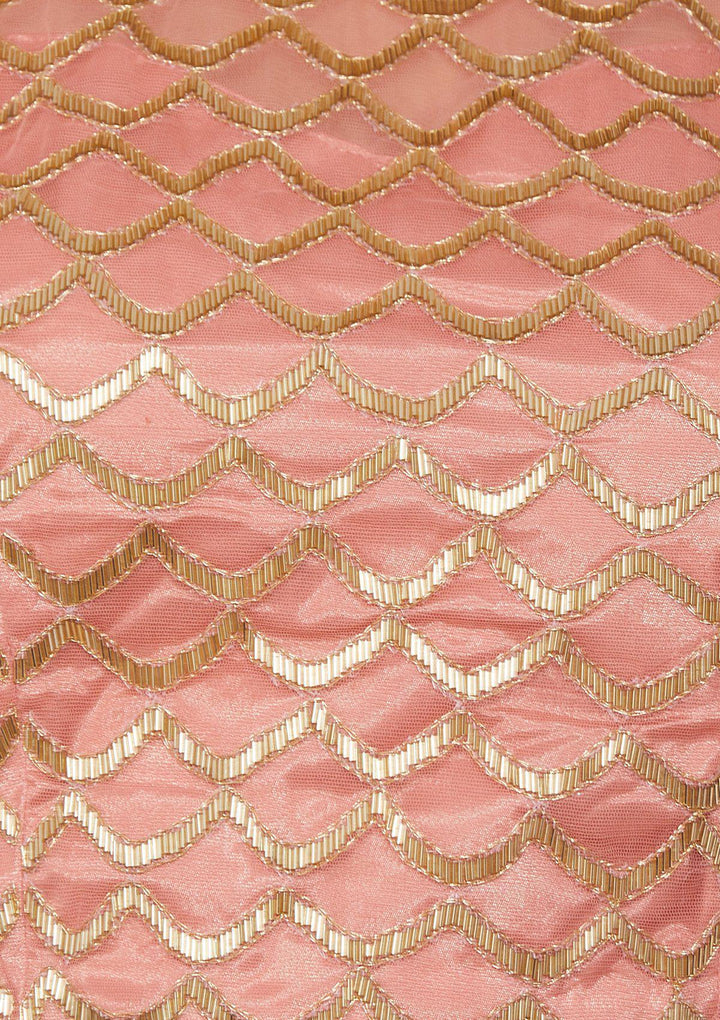 Pink Cutdana Net Designer Lehenga-Koskii