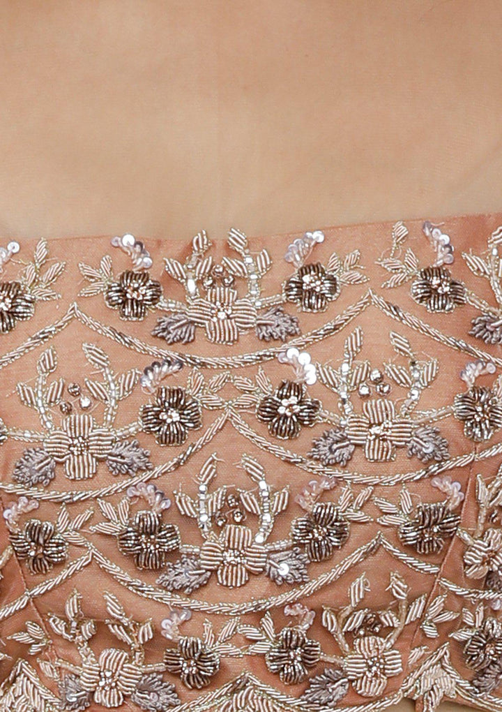 Colorpop Embellished Silk Designer Lehenga-Koskii