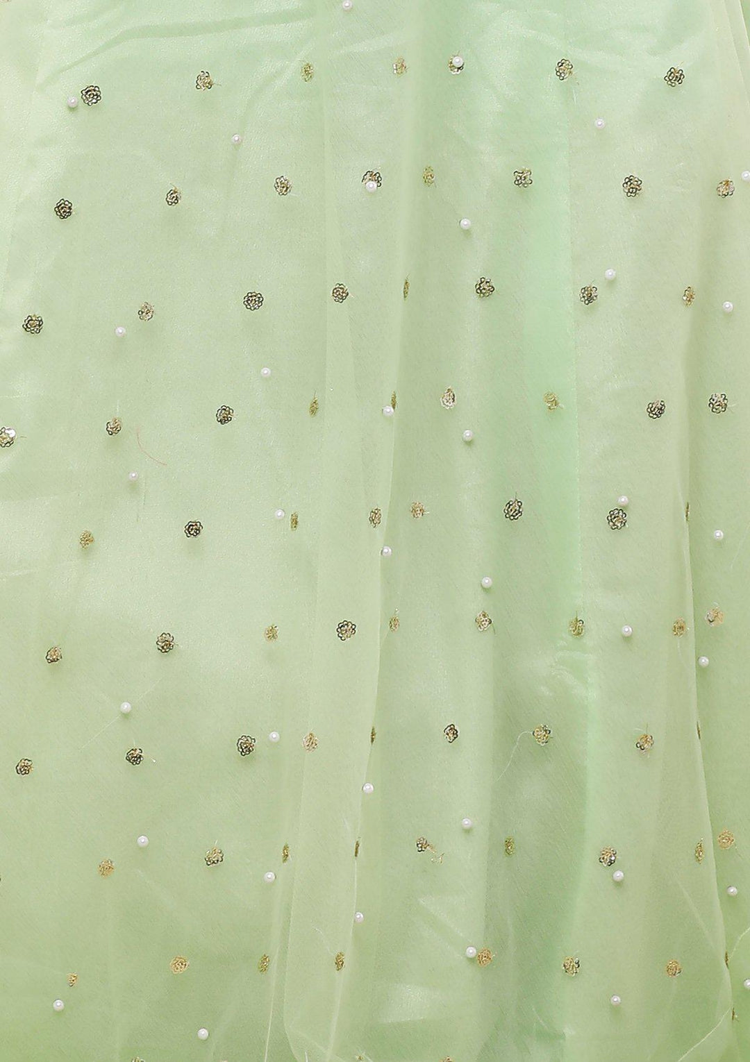 Pista Green Zardozi Work Silk Designer Lehenga-Koskii