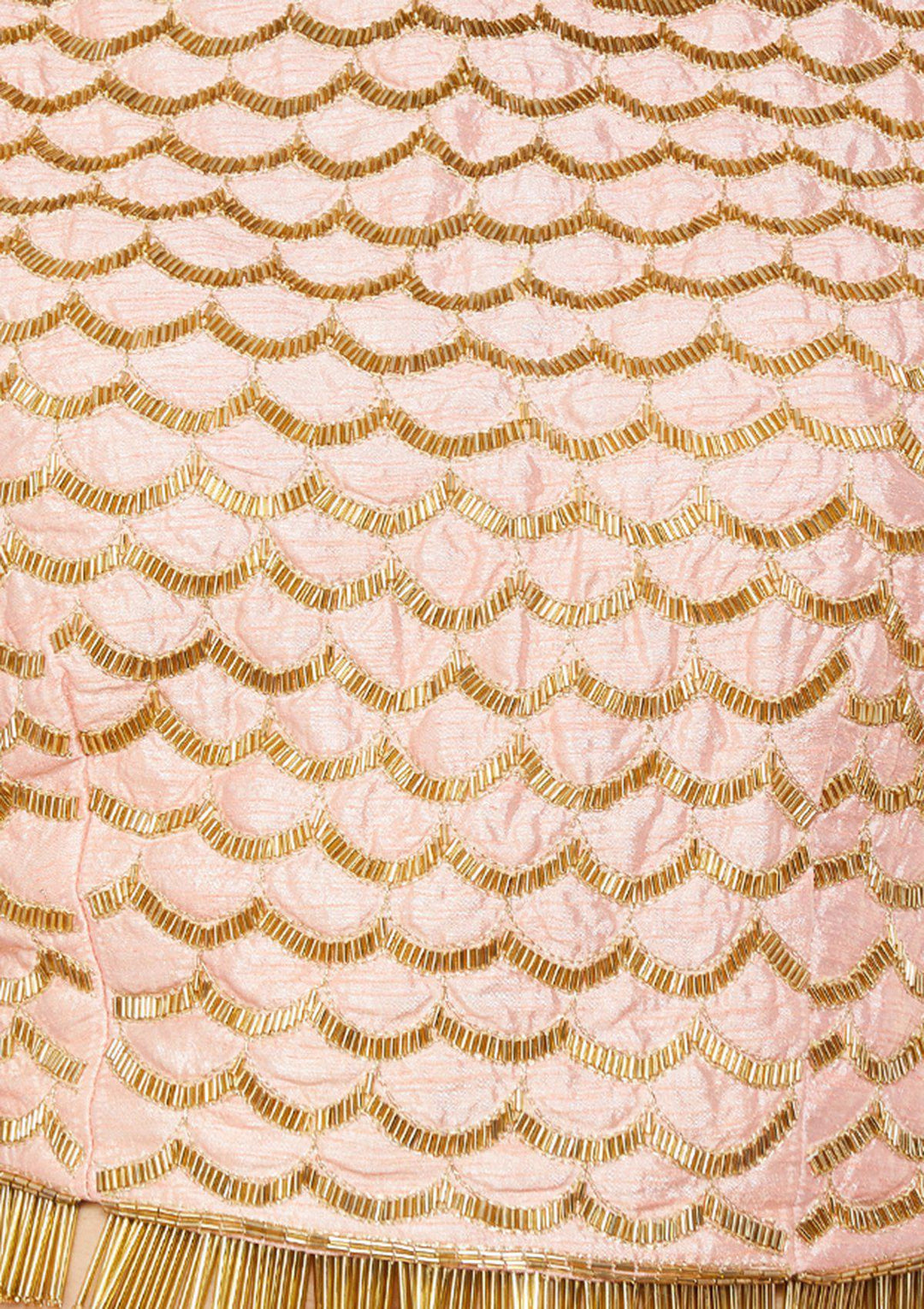 Rose Pink Cutdana Raw-silk Designer Lehenga-Koskii