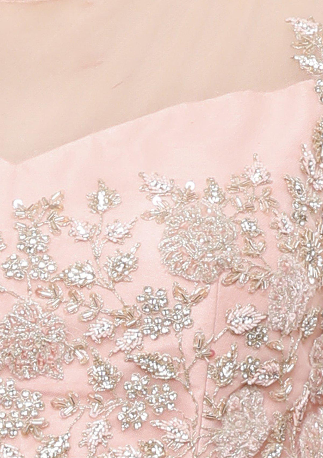 koskii baby pink raw silk bridal lehenga-Koskii