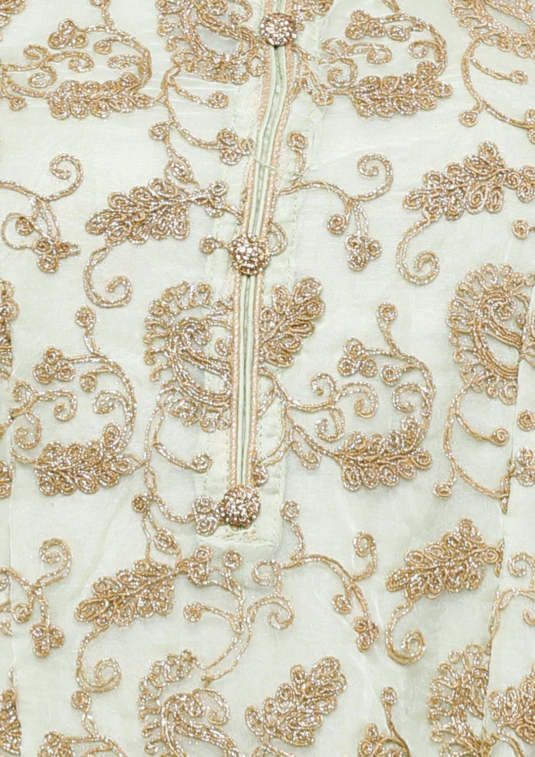 Sea Green and Gold Designer Salwar Suit-Koskii