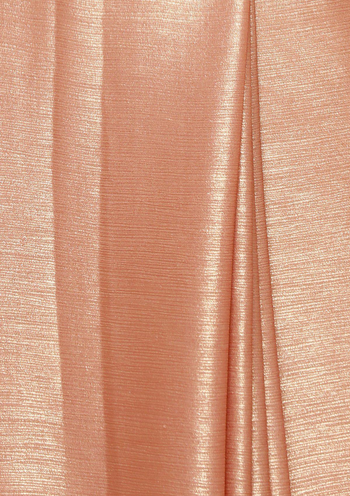 Copper and Pink Chiffon Designer Saree-Koskii