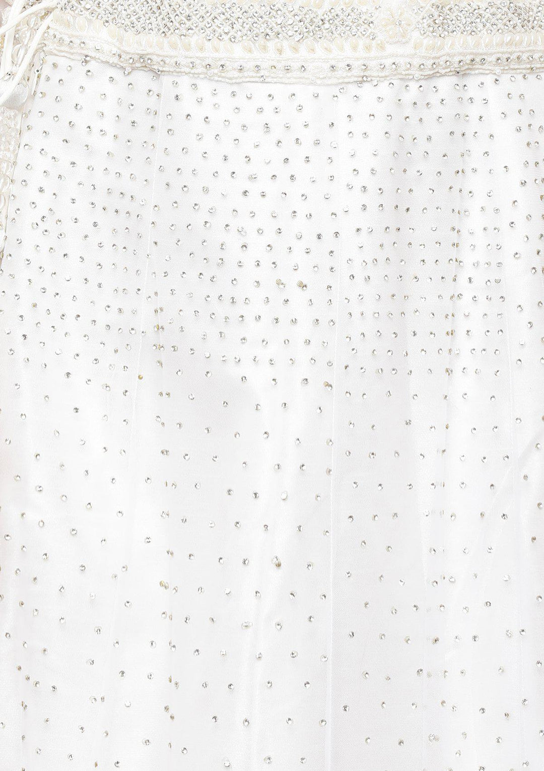 koskii ivory pearl and stone work lehenga-Koskii
