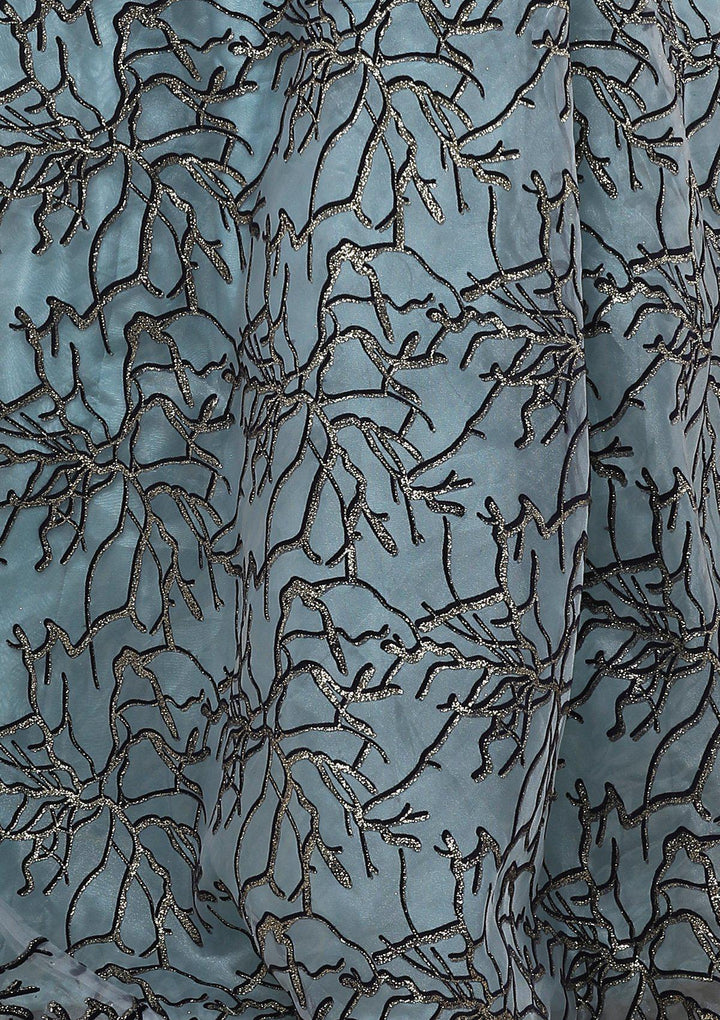 Koskii Teal Green Lehenga-Koskii