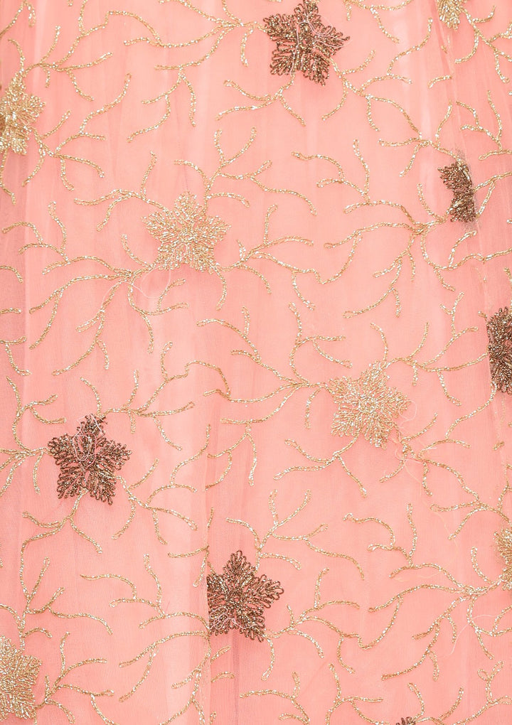 Pink Cutdana Net Designer Lehenga-Koskii