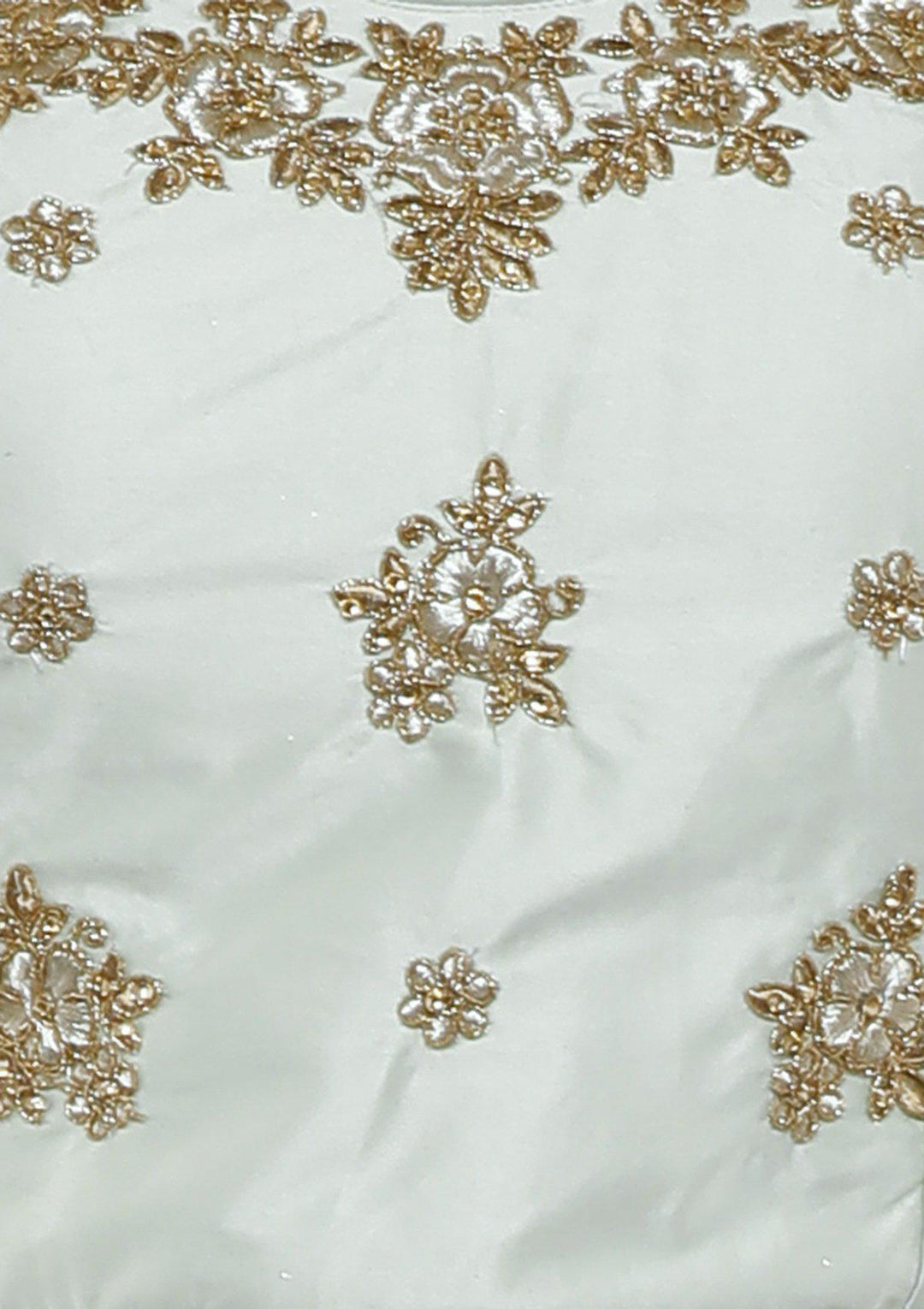 Mint Green Zari Work Silk Designer Lehenga-Koskii