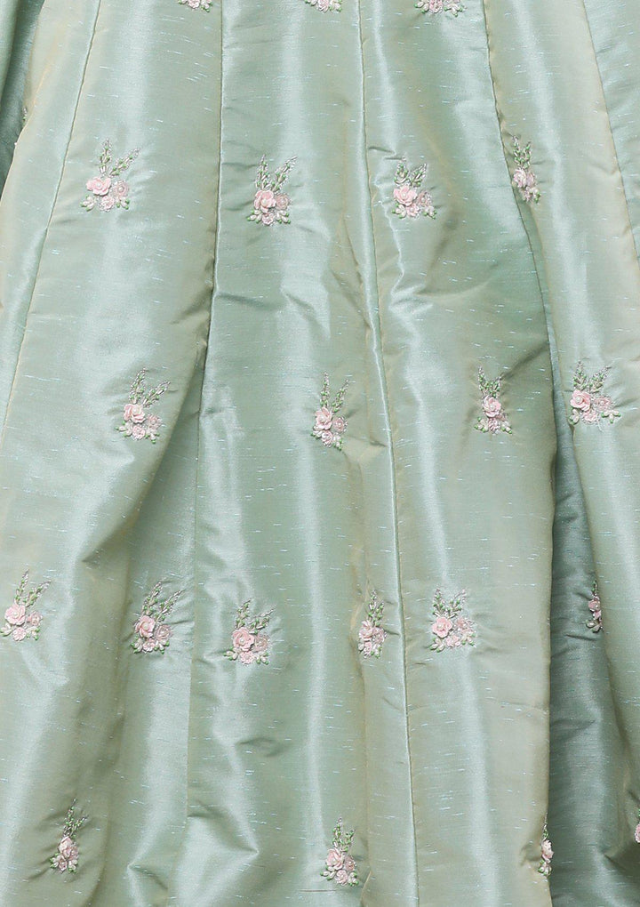 Koskii Pista Green Lehenga-Koskii