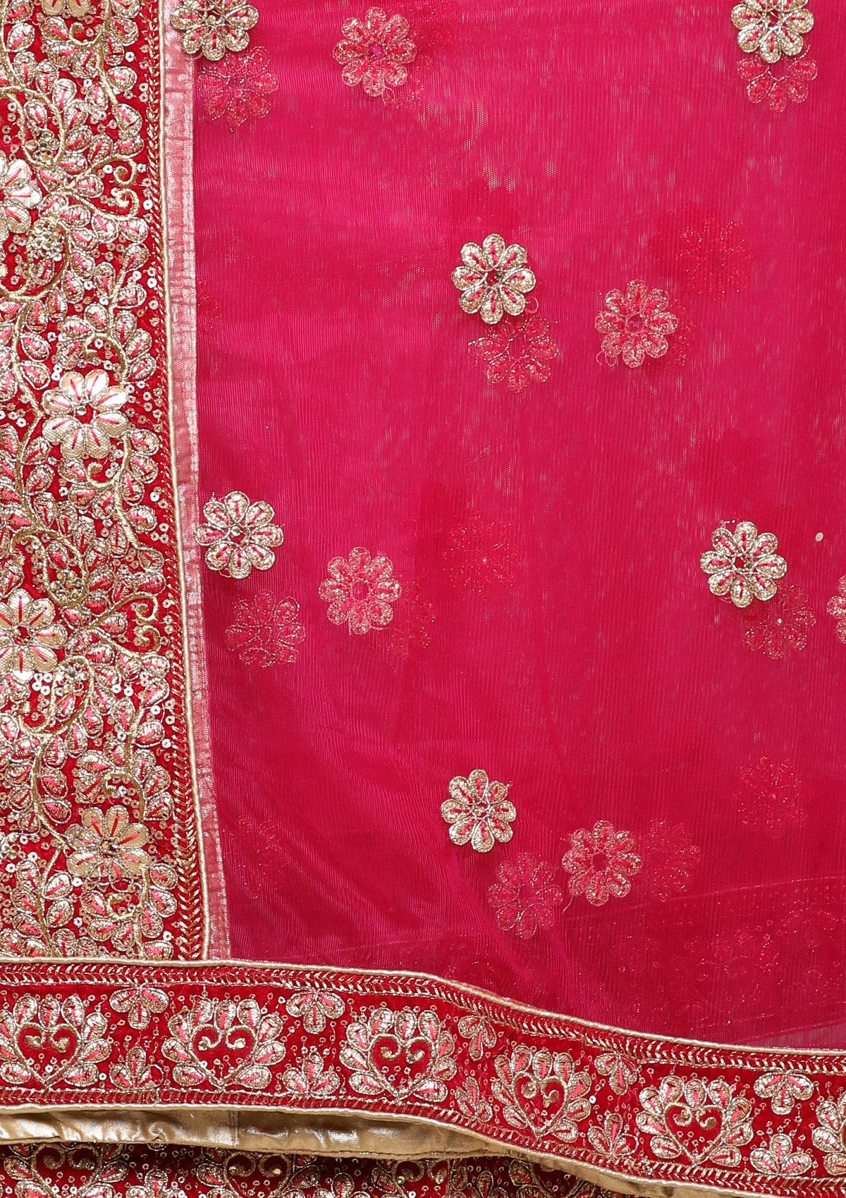 Pink Zari Work Velvet Designer Lehenga-Koskii