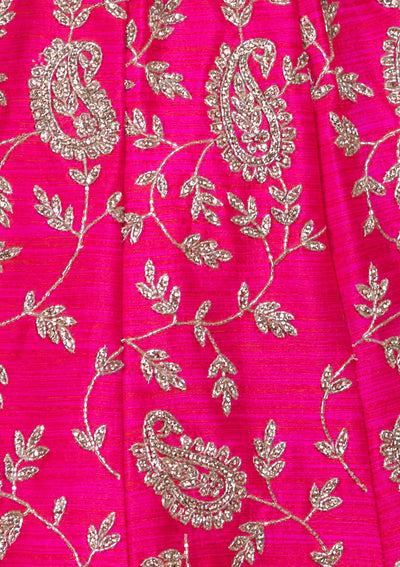 Koskii Pink Silk Designer Bridal Lehenga-Koskii