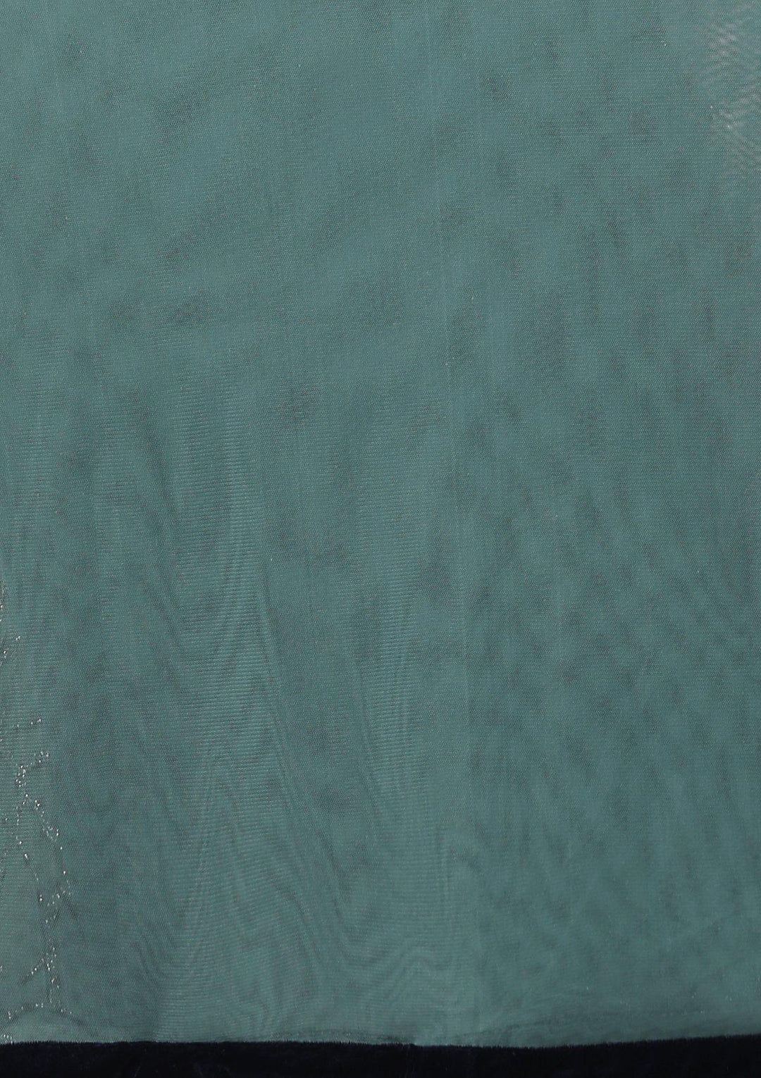 Teal Green Shimmer Appliqu???Ìâ?å©d Velvet Designer Lehenga-Koskii