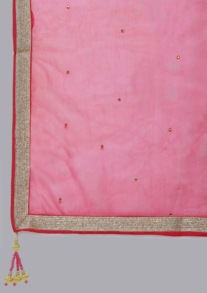 Rani Pink Zariwork Rawsilk Designer Lehenga-Koskii