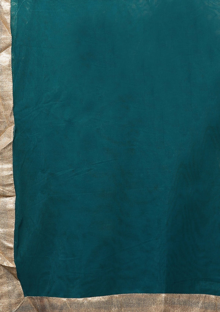 Koskii Ocean Green Brocade Lehenga-Koskii