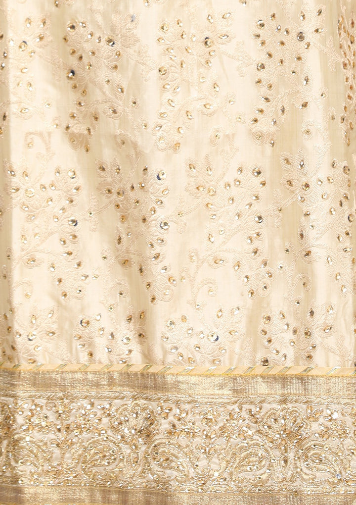 Cream Thread Work Designer Salwar Suit-Koskii