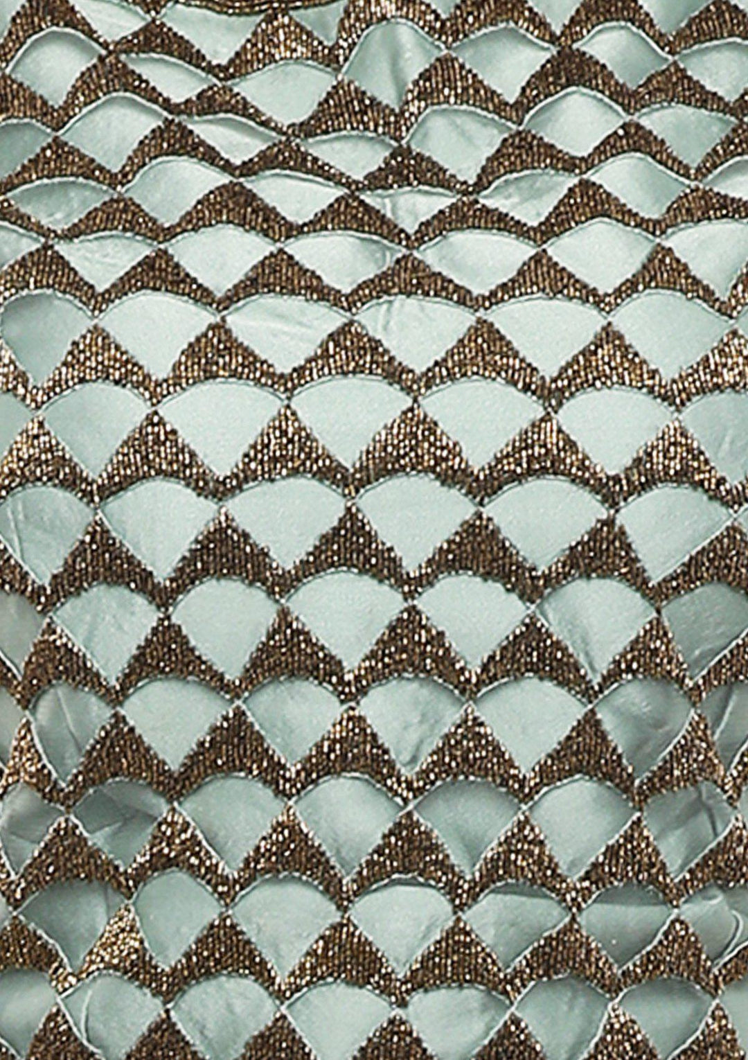 Sea Green Floral Net Designer Lehenga-Koskii