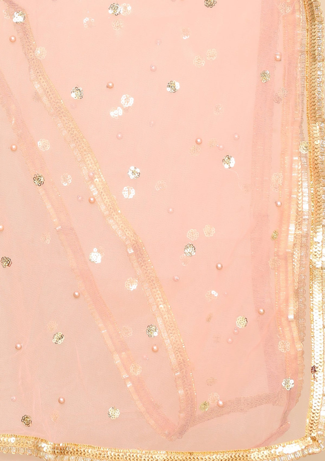 Pink Micro Stone Net Designer Lehenga-Koskii
