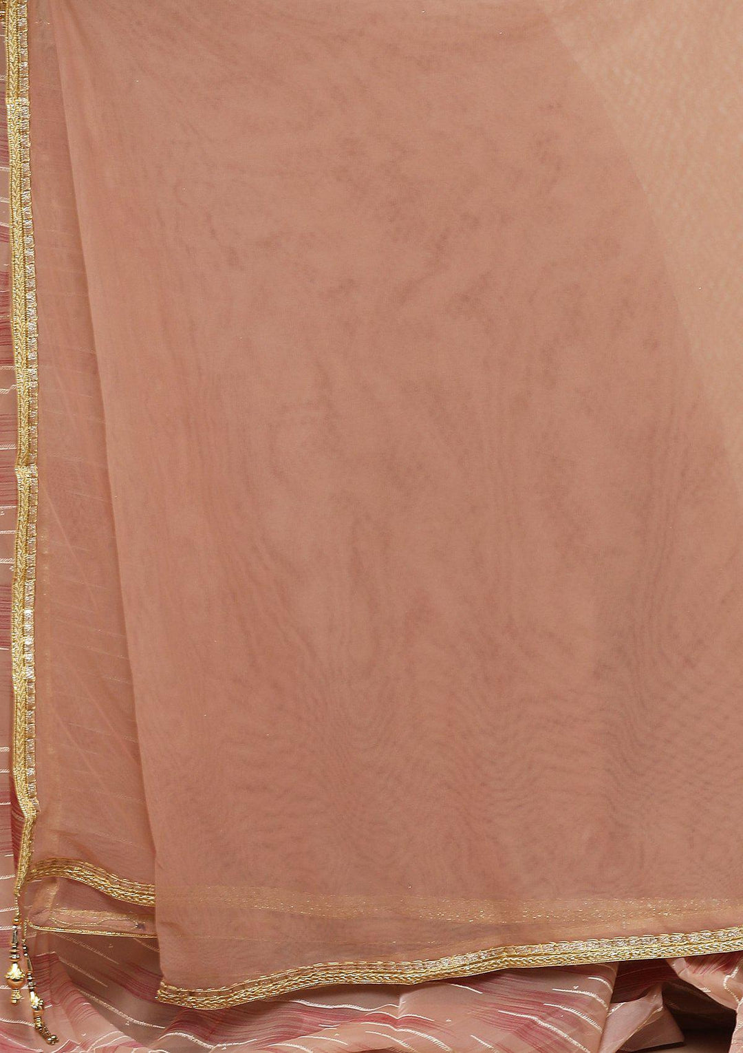 Dusty Rose Tissue Designer Lehenga-Koskii