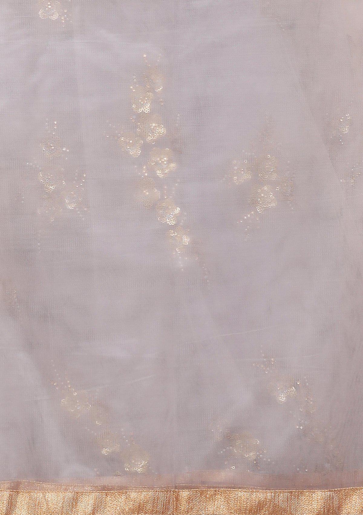 Lavender Embellished Net Designer Gown-Koskii