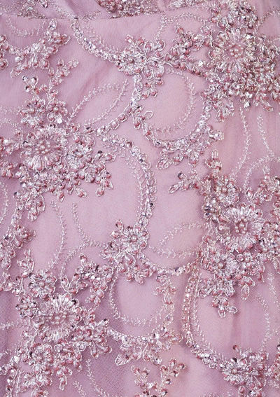 Pink Cutdana Work Designer Gown-Koskii