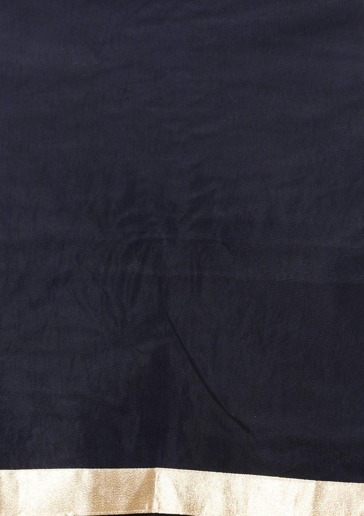 Midnight Blue Embellished Velvet Designer Lehenga-Koskii
