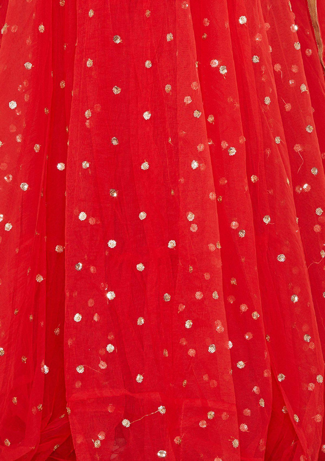 Crimson Zariwork Net Designer Lehenga-Koskii