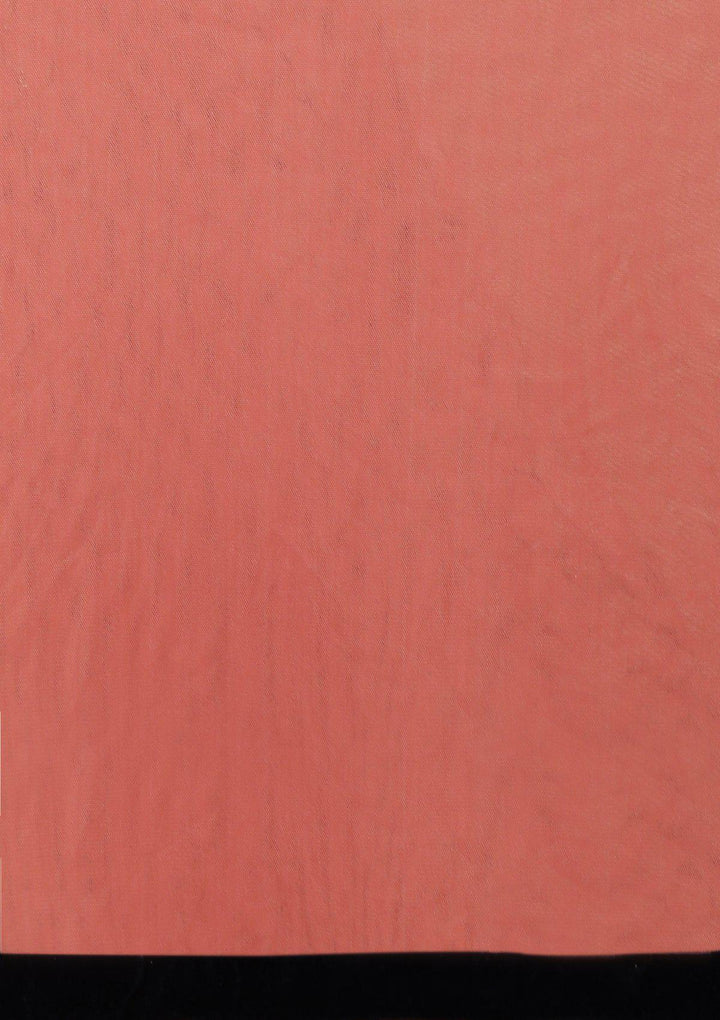 Pink Zari Work Velvet Net Lehenga-Koskii