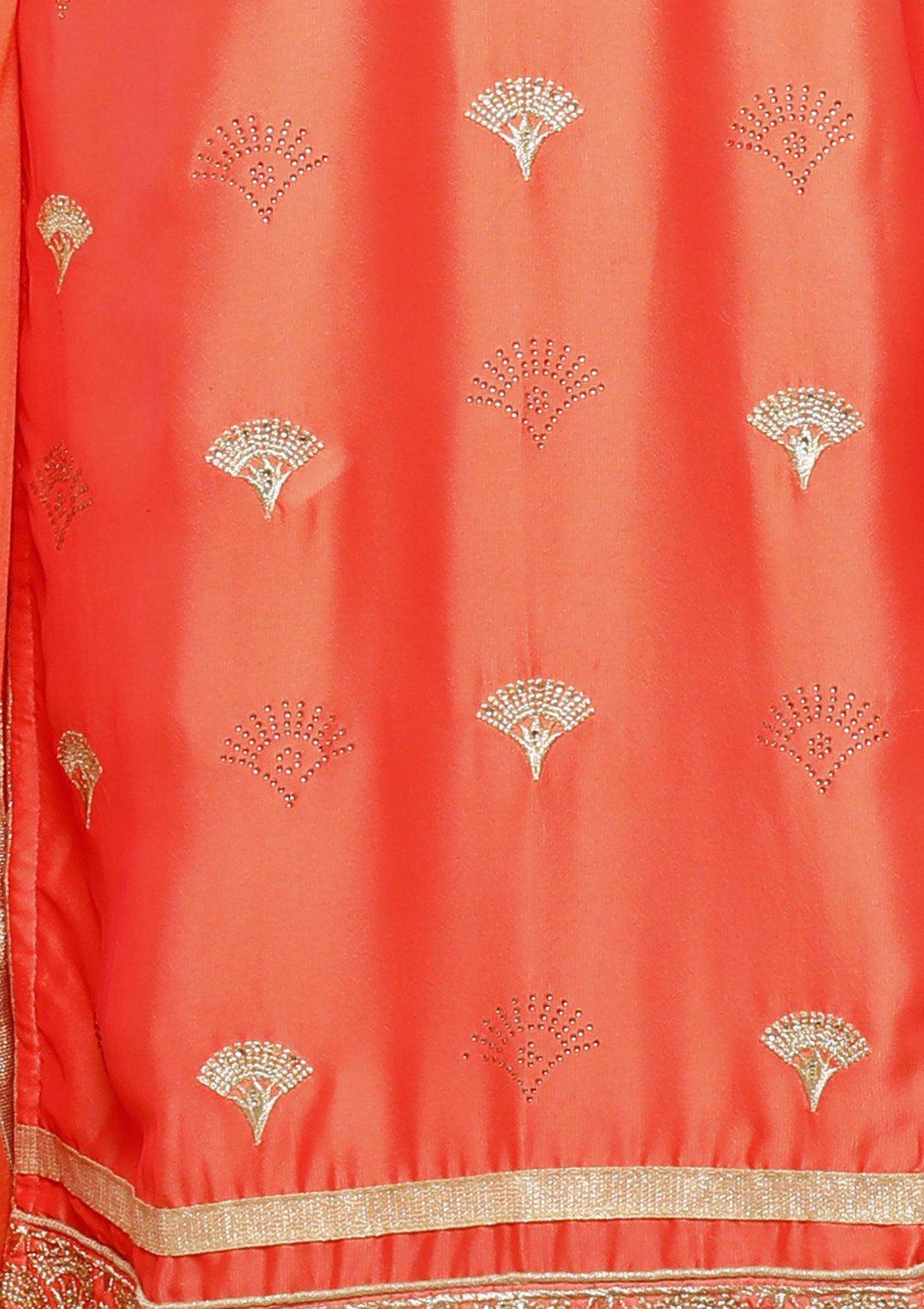 Orange Zari Work Designer Salwar Suit-Koskii