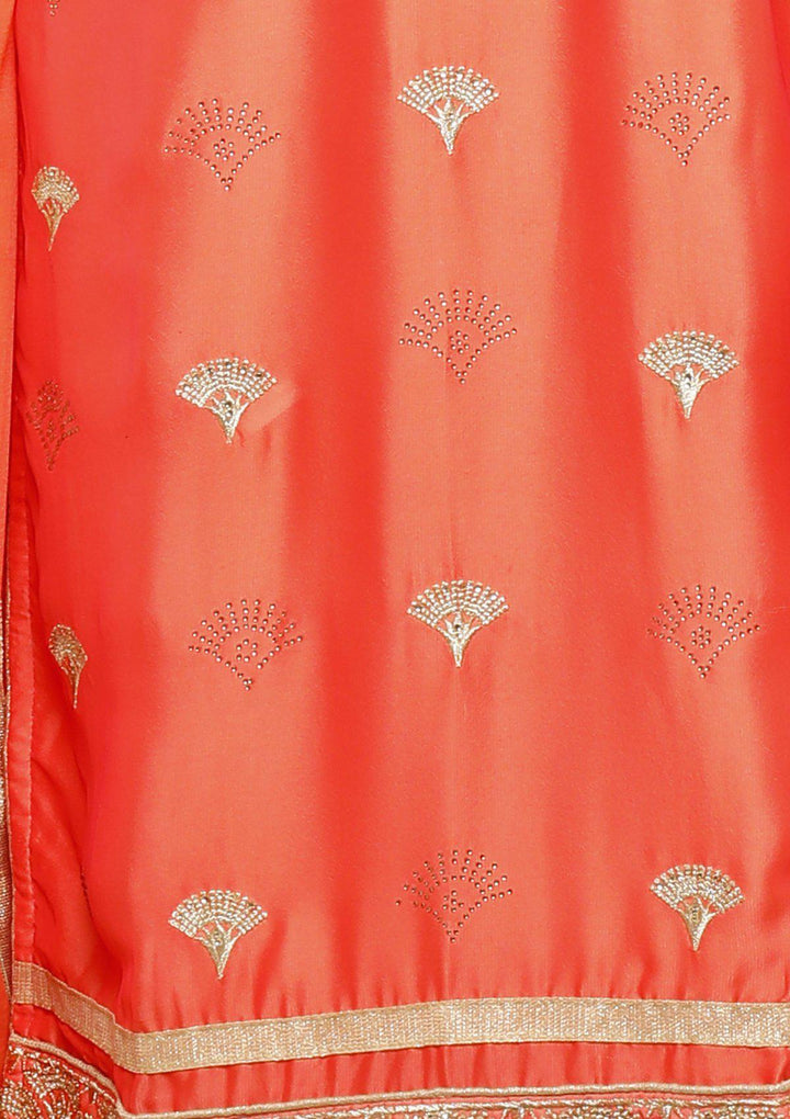 Orange Zari Work Designer Salwar Suit-Koskii