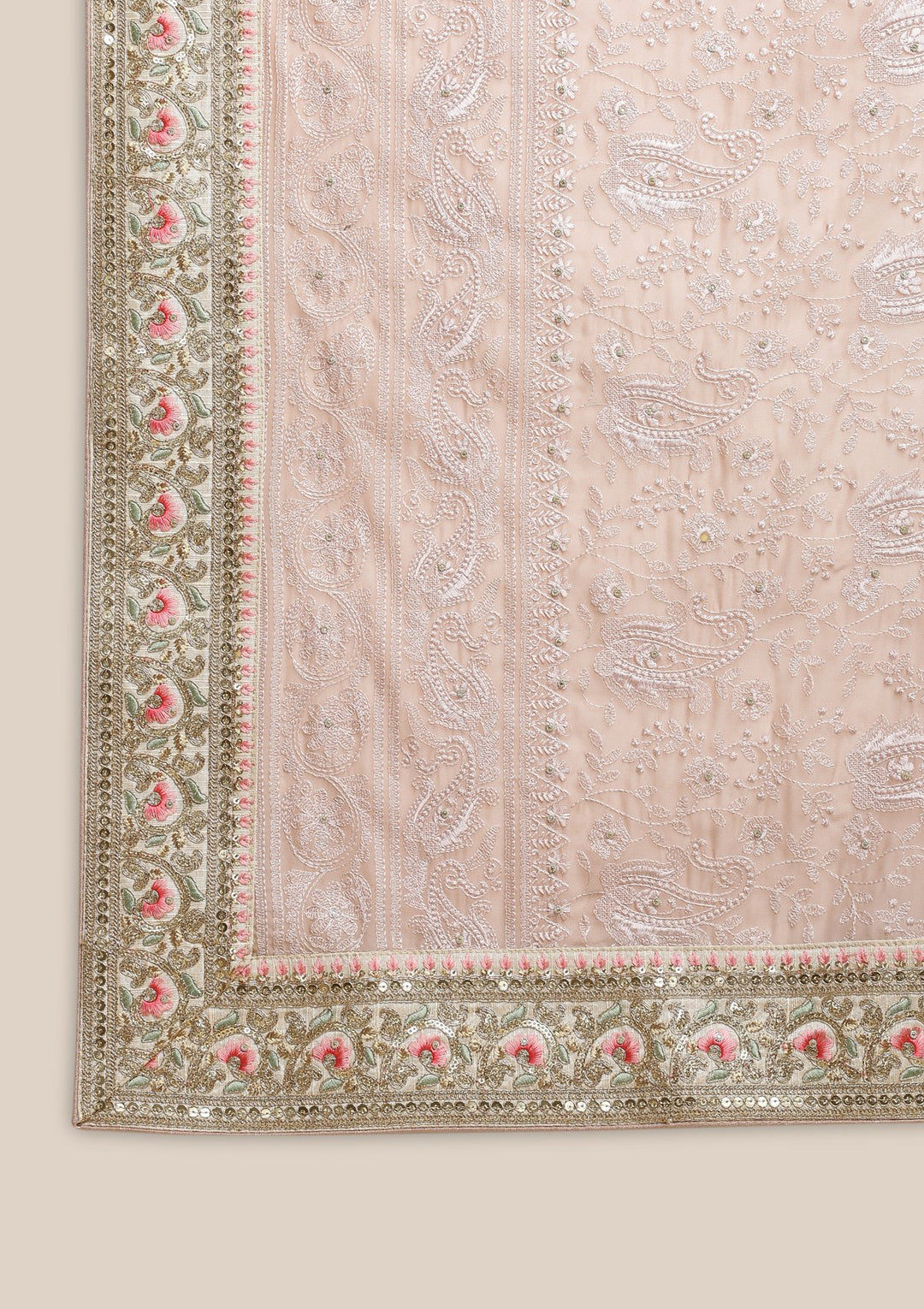 Mauve Zariwork Chiffon Designer Saree-Koskii