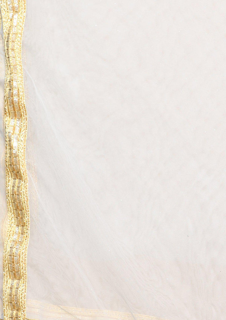 Grey Bead Work Silk Designer Lehenga-Koskii
