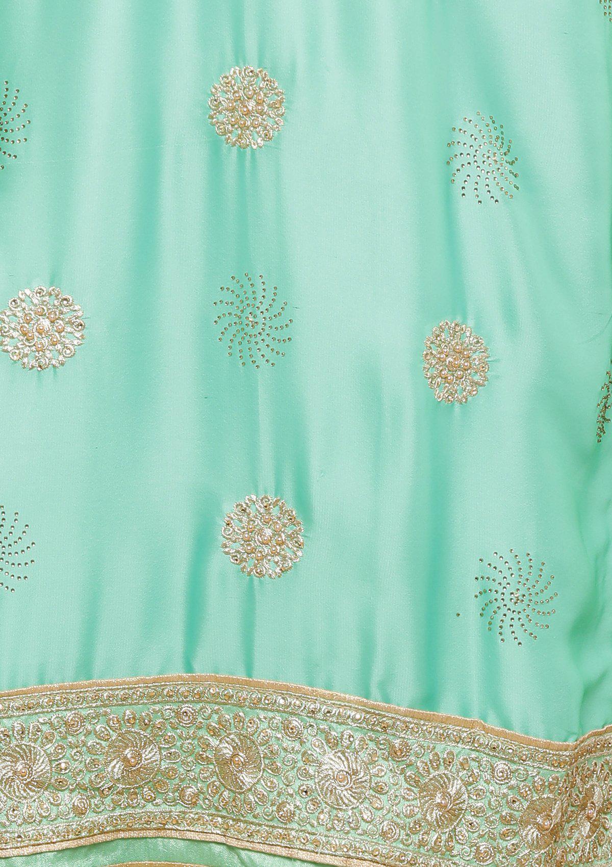 Fern Green Zari Designer Salwar Suit-Koskii
