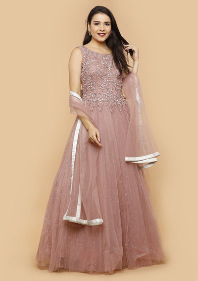 Lilac Pearl Net Designer Gown-Koskii