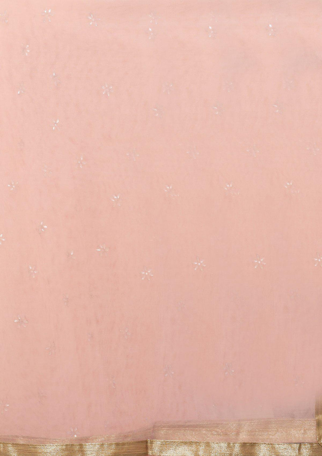 Peach Zardozi Work Silk Designer Lehenga-Koskii