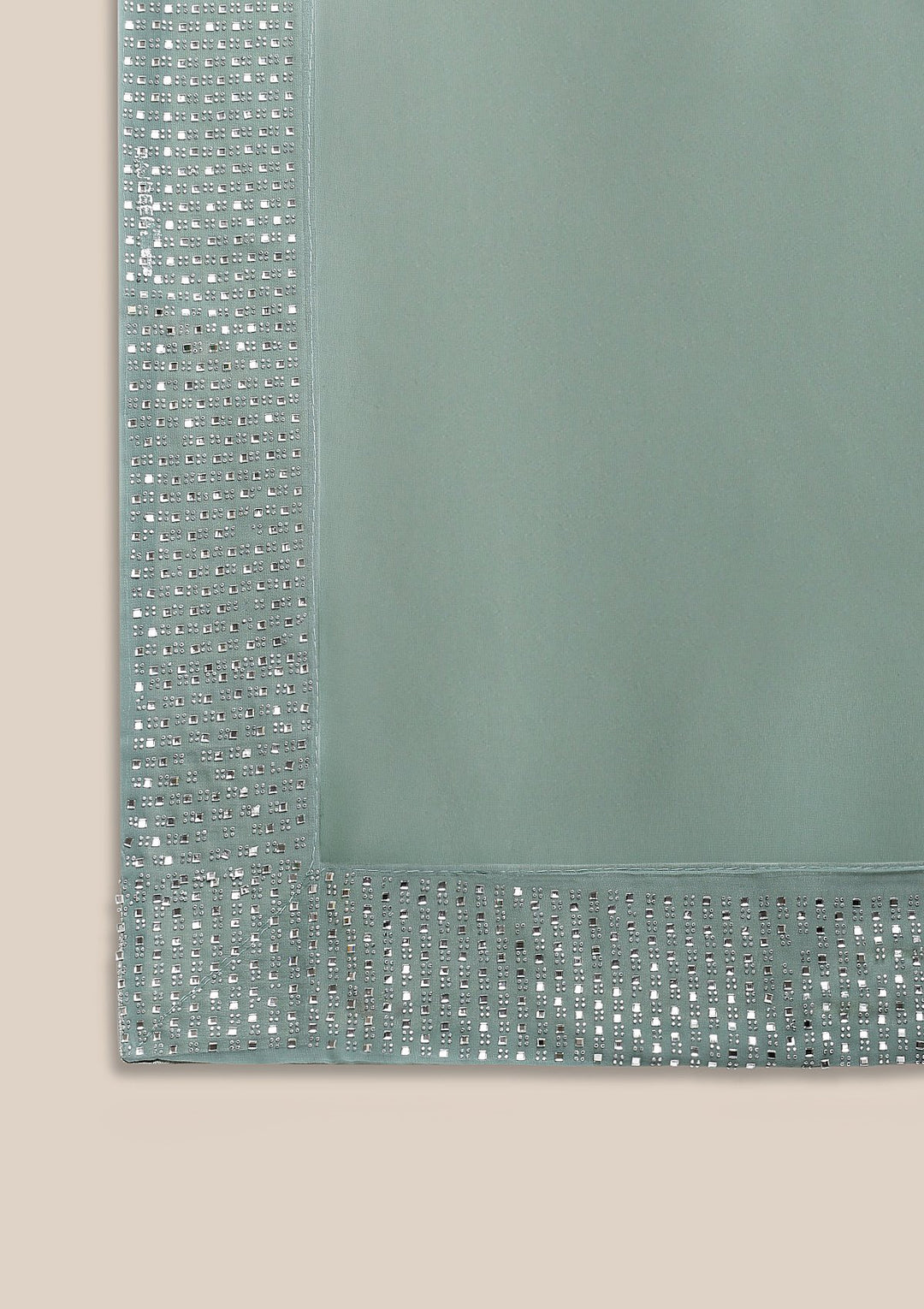Sea Green Swarovski Georgette Designer Saree-Koskii