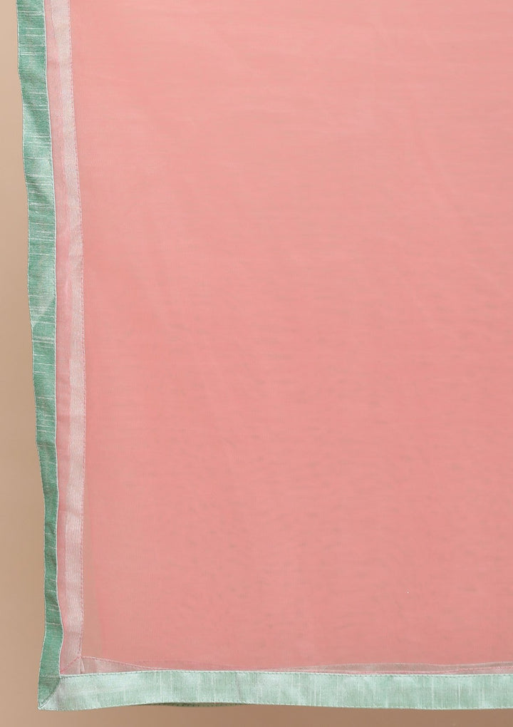 Pink Stone Work Silk Designer Lehenga-Koskii