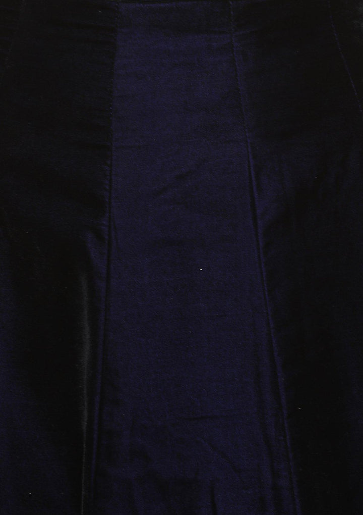 KOSKII VELVET green and midnight blue bridal lehenga-Koskii